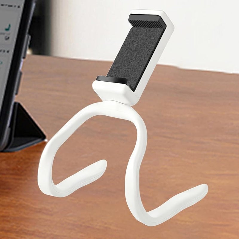 White Adjustable Phone Stand Treadmill Mount Flexible Hose 360 Swivel ABS Material Gym Workout Accessories - Image 4